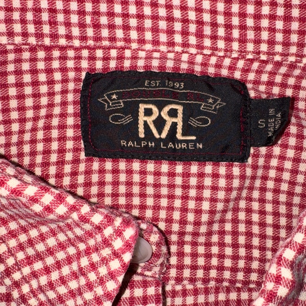 SOLD: RRL (Double RL) by Ralph Lauren Red Checkered Shirt